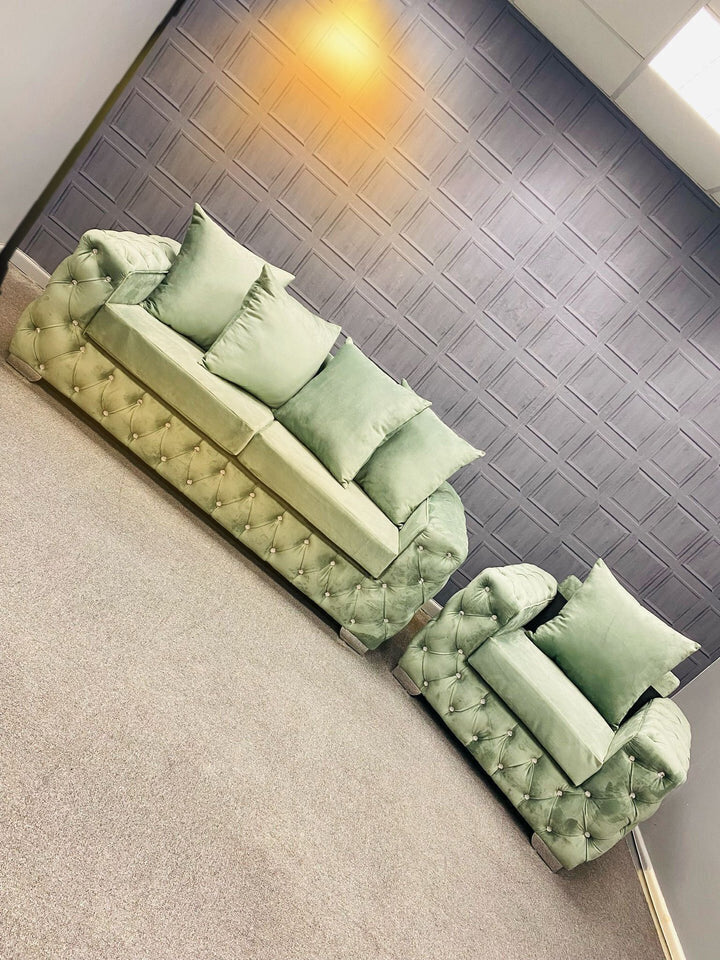 Aston Plush Velvet Sofa Range Collection, 3 Seater, 2 Seater, Corner Sofa