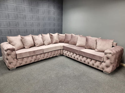 Aston Plush Velvet Sofa Range Collection, 3 Seater, 2 Seater, Corner Sofa