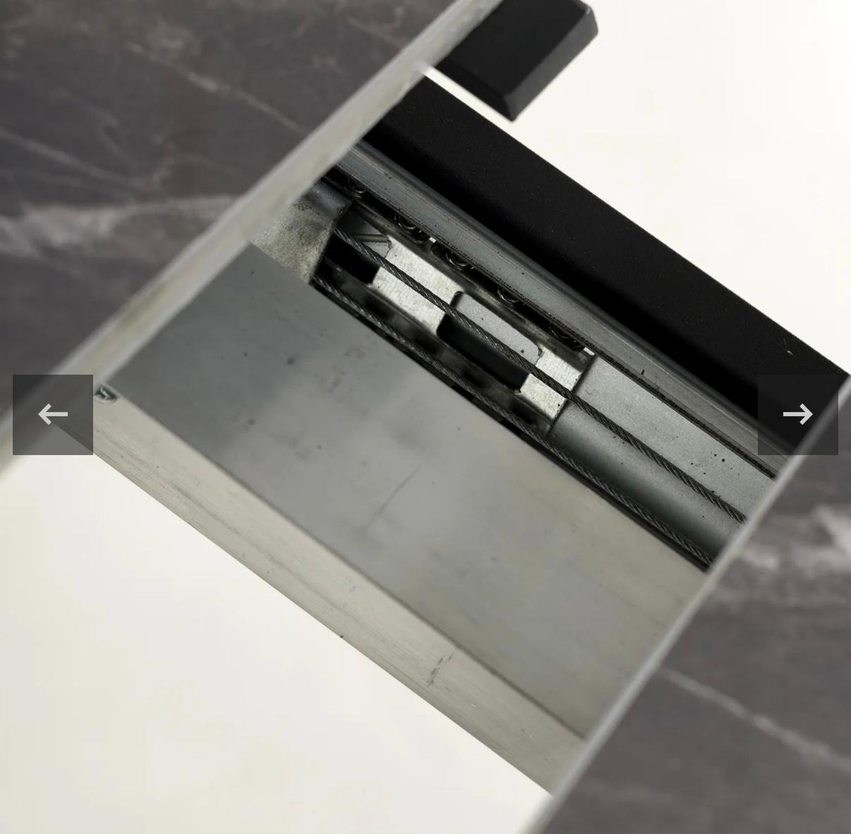 Nova 140-180cm Grey Ceramic Marble Centre Extending Dining Table