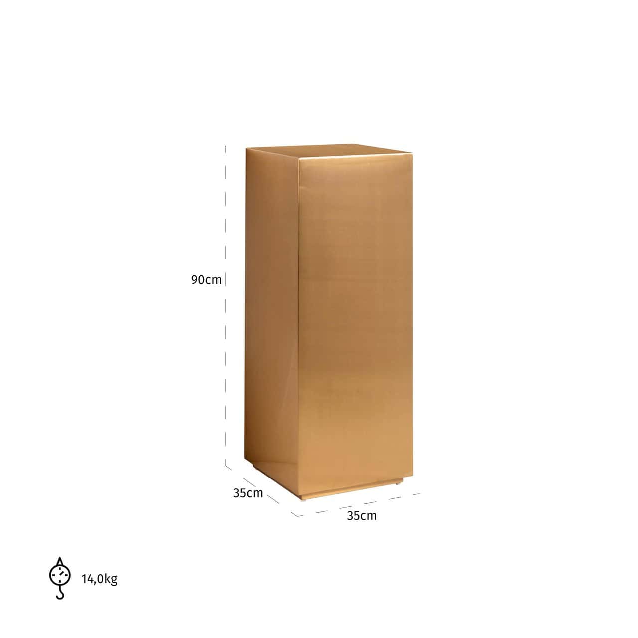 Richmond Interiors Josper Gold Column Side Table