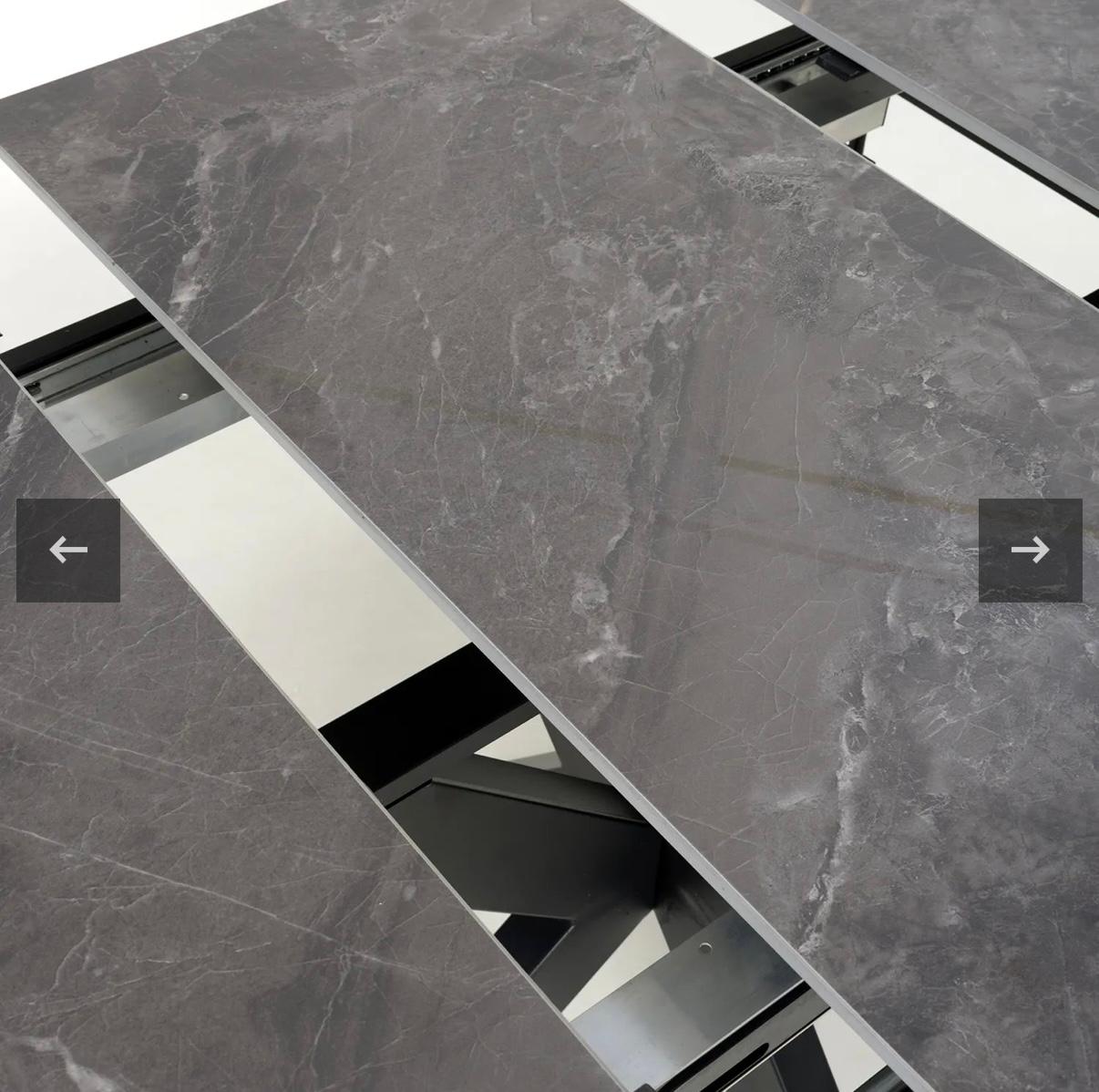 Nova 140-180cm Grey Ceramic Marble Centre Extending Dining Table