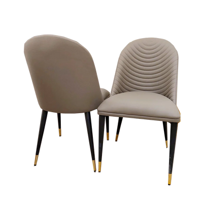 Titus 140cm Black Dining Table with Sintered Ceramic Stone Top + Alba PU Leather Dining Chairs