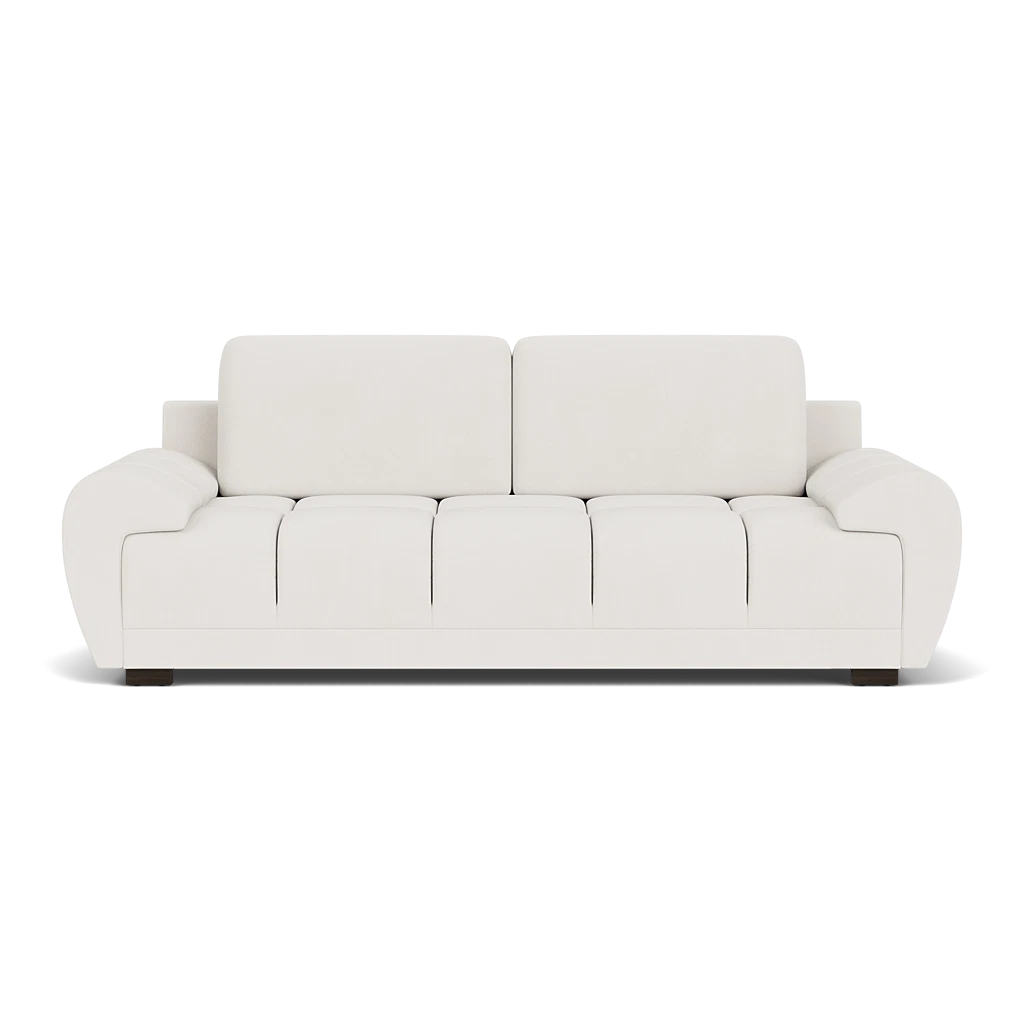 Zara Bubble Cream Plush Velvet 3 Seater Sofa