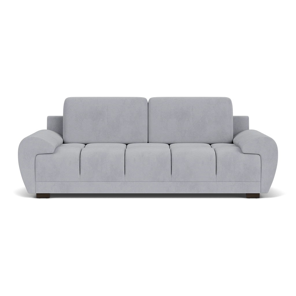 Zara Bubble Grey Plush Velvet 3 Seater Sofa