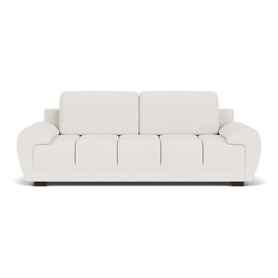 Zara Bubble Cream Plush Velvet 3 Seater Sofa