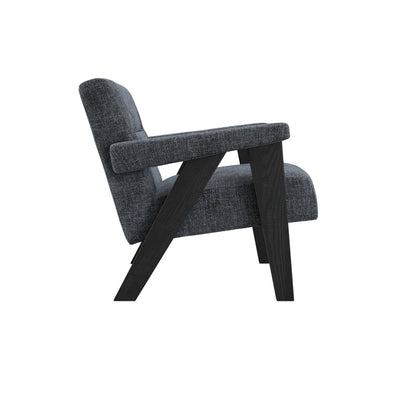 Manhattan Designs Abel Coal and Black Accent Chair