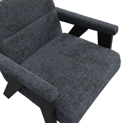 Manhattan Designs Abel Coal and Black Accent Chair