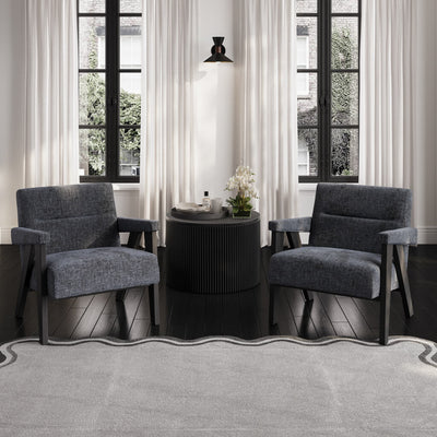 Manhattan Designs Abel Coal and Black Accent Chair