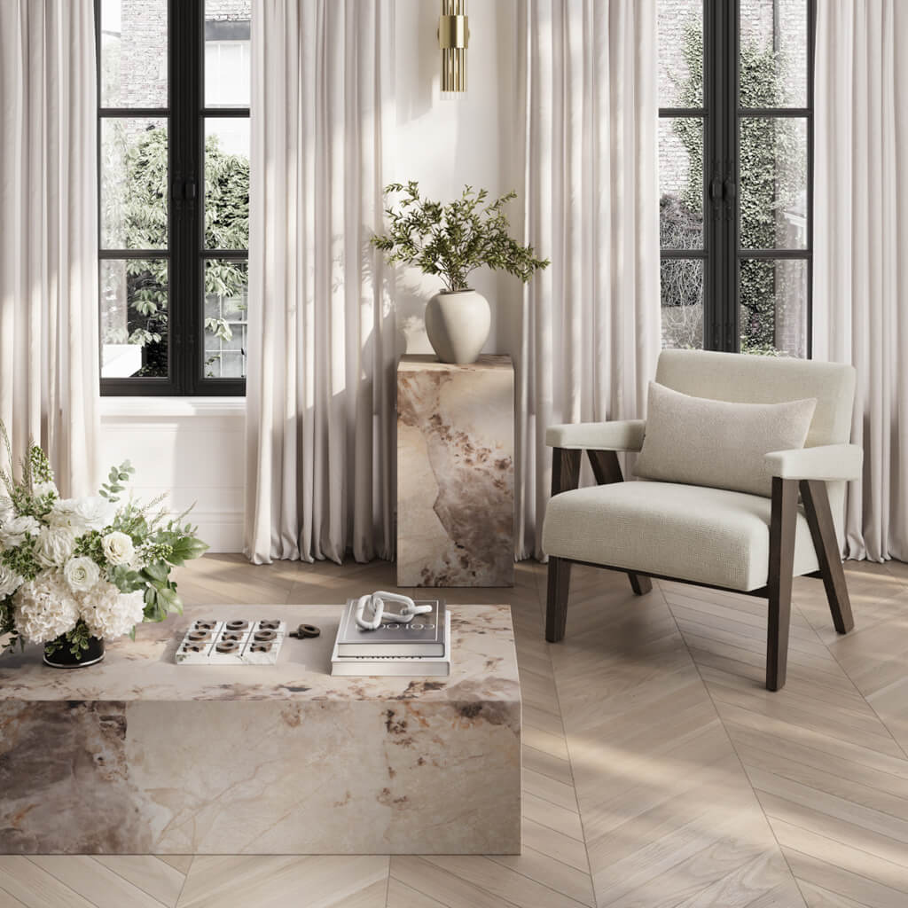 Manhattan Designs Abel Milk and Chocolate Accent Chair