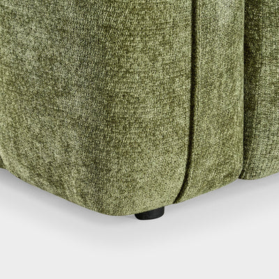 Venice Bubble Boucle Olive Green Fabric 2 Seater Sofa