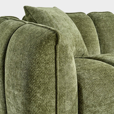 Venice Bubble Boucle Olive Green Fabric 2 Seater Sofa