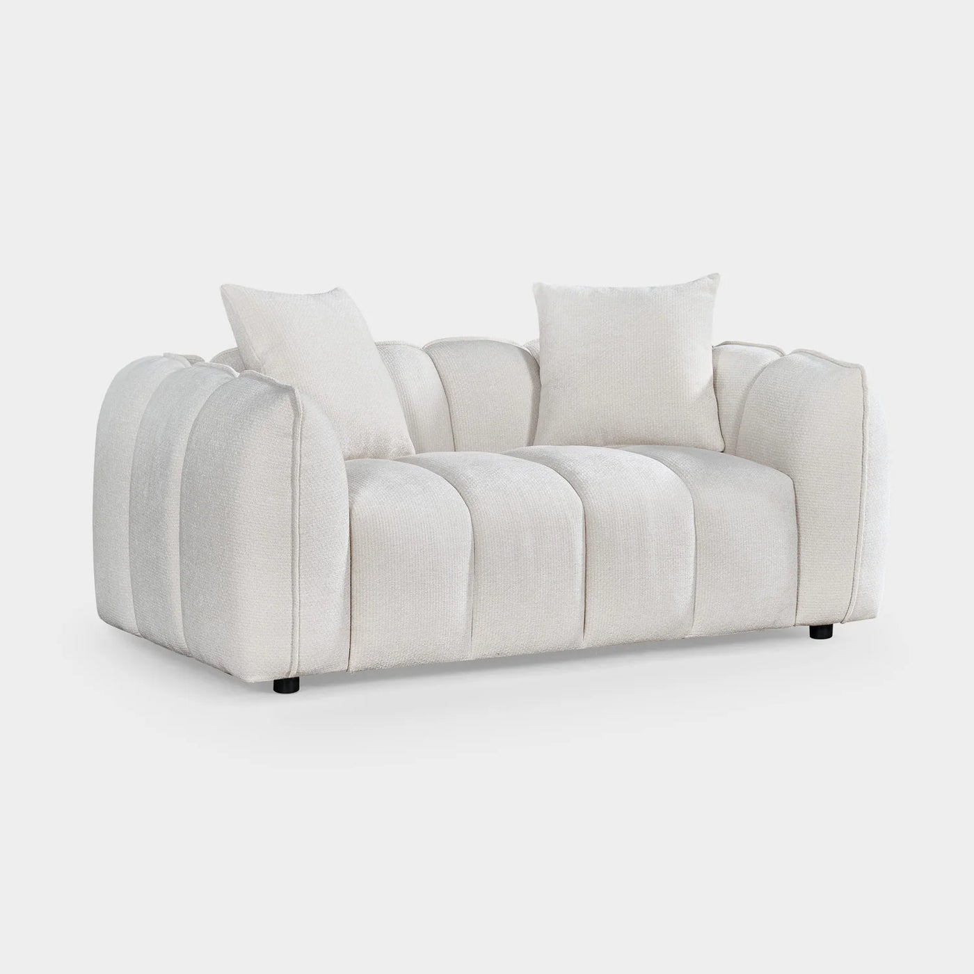 Venice Bubble Beige Boucle Fabric 2 Seater Sofa