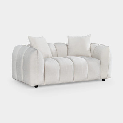 Venice Bubble Beige Boucle Fabric 2 Seater Sofa