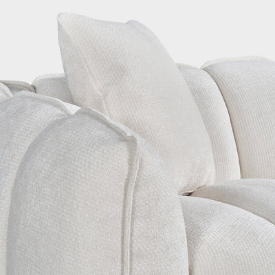 Venice Bubble Beige Boucle Fabric 3 Seater Sofa