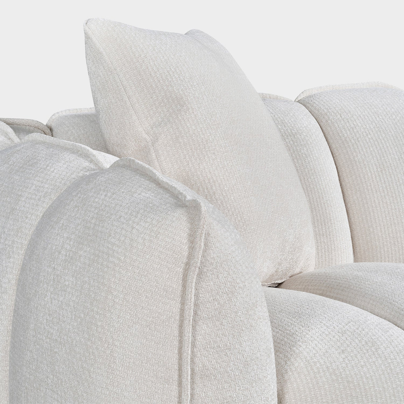 Venice Bubble Beige Boucle Fabric 2 Seater Sofa