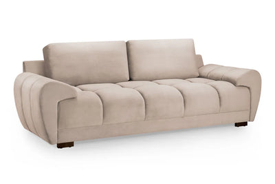 Zara Bubble Mocha Plush Velvet 3 Seater Sofa