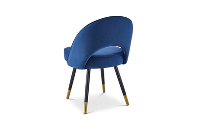 Berkeley Designs Hoxton Dining Chair in Blue Velvet – Set of 2