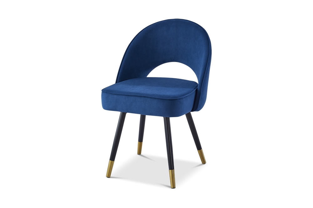 Berkeley Designs Hoxton Dining Chair in Blue Velvet – Set of 2