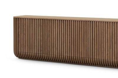 Berkeley Designs Jupiter Walnut Ribbed 4 Door Sideboard