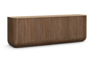 Berkeley Designs Jupiter Walnut Ribbed 4 Door Sideboard