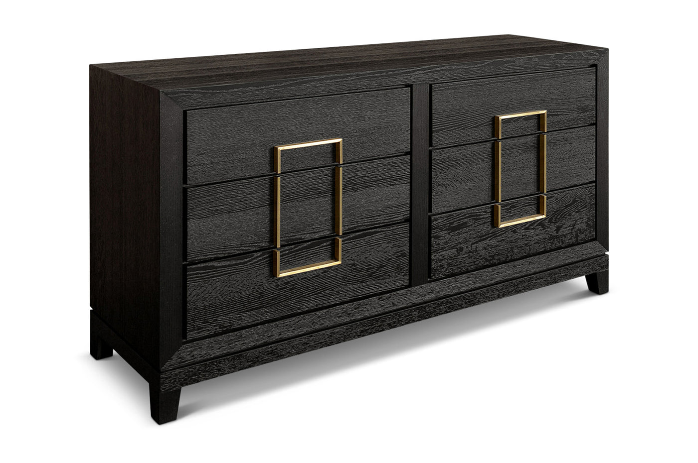 Berkeley Designs Lucca 6 Drawer Chest of Drawers in Brown Gold Handles
