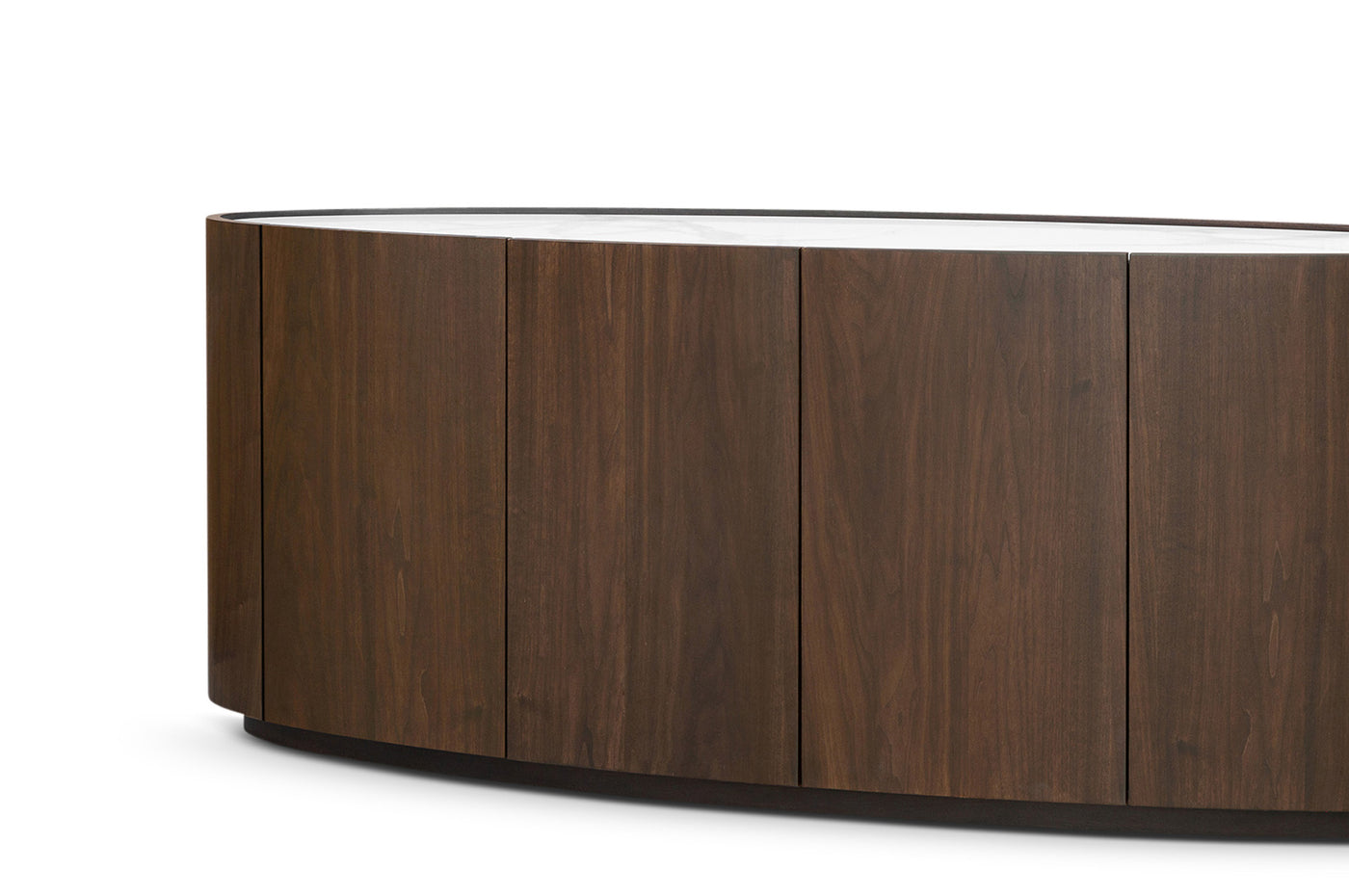 Berkeley Designs Phuket Walnut Curved 4 Door Sideboard