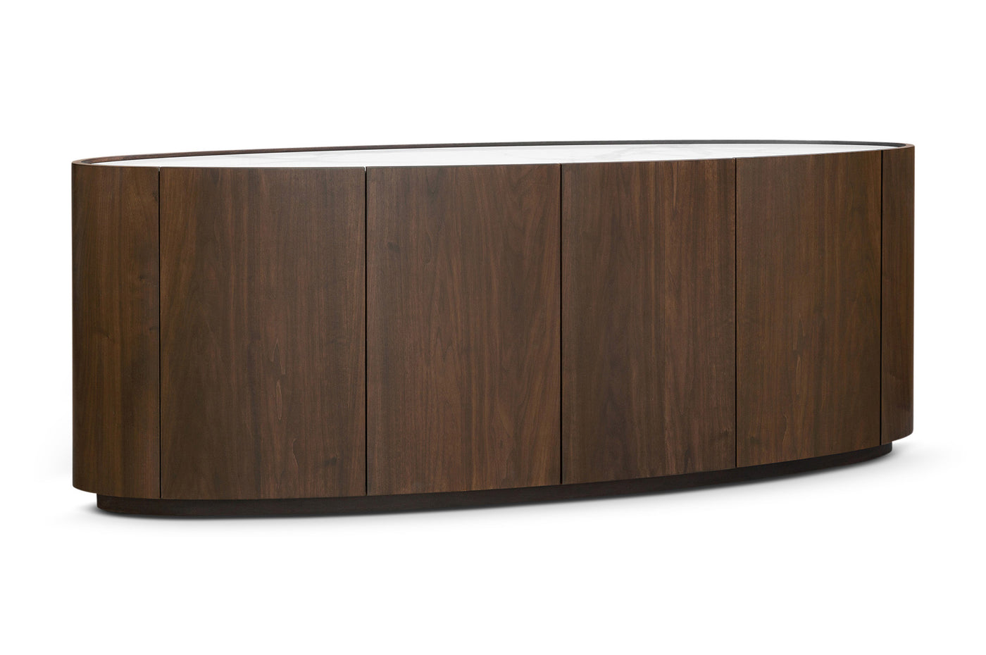 Berkeley Designs Phuket Walnut Curved 4 Door Sideboard