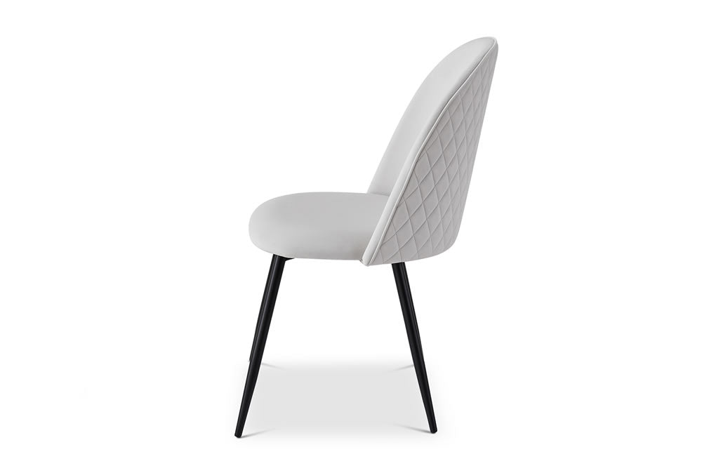 Berkeley Designs Soho Dining Chair in Cream Velvet – Set of 2