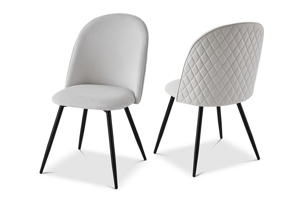 Berkeley Designs Soho Dining Chair in Cream Velvet – Set of 2