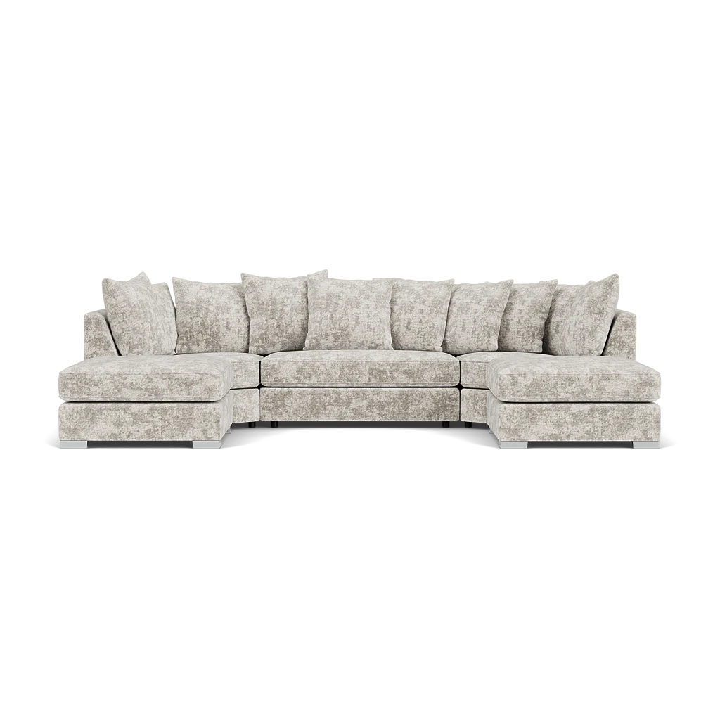 Bishop Scatterback Sofa Truffle Fabric U Shape Corner Sofa