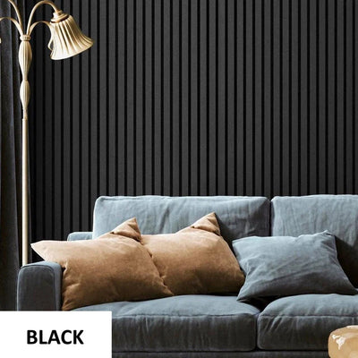 Acoustic Slatted Wall Panels Pack Of x4 240cm x 60cm - Range of Colours