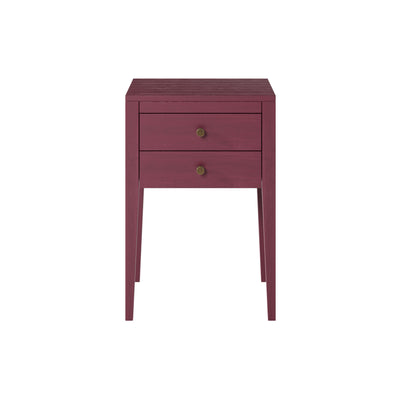 Radford Bedside - 2 Drawer - Red by D.I. Designs