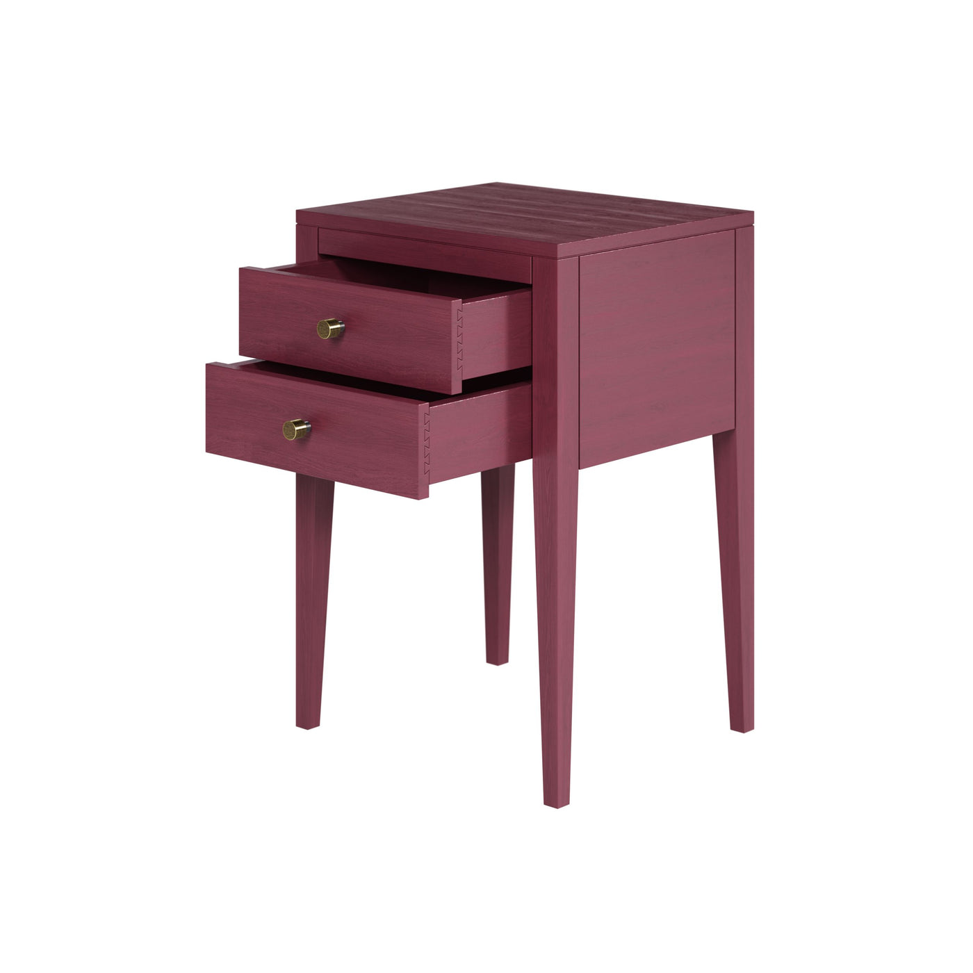 Radford Bedside - 2 Drawer - Red by D.I. Designs
