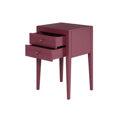 Radford Bedside - 2 Drawer - Red by D.I. Designs