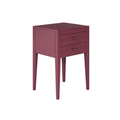 Radford Bedside - 2 Drawer - Red by D.I. Designs