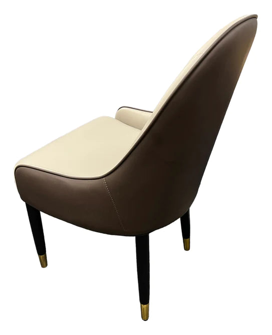 Bentley Stone Two Tone PU Leather Dining Chair