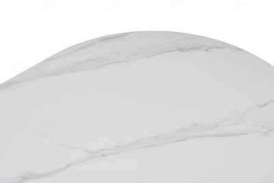 Blanco 200cm Oval Walnut & White Ceramic Sintered Marble Dining Table PRE ORDER JUNE 2025