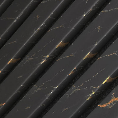 Black Gold Marble Acoustic Slatted Wall Panels Pack Of x4 240 x 60cm