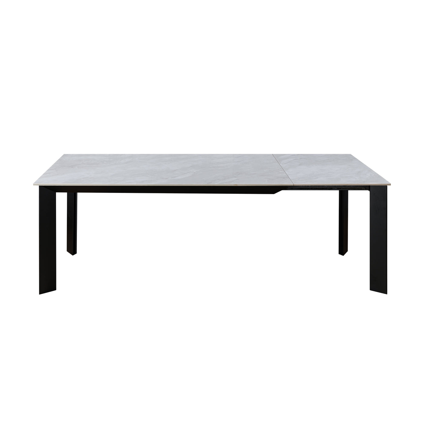Scorpio GATE 160-220cm White Ceramic Marble Side Extending Dining Table