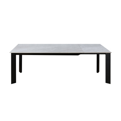 Scorpio GATE 160-220cm White Ceramic Marble Side Extending Dining Table