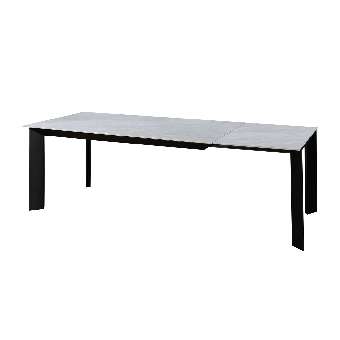 Scorpio GATE 160-220cm White Ceramic Marble Side Extending Dining Table