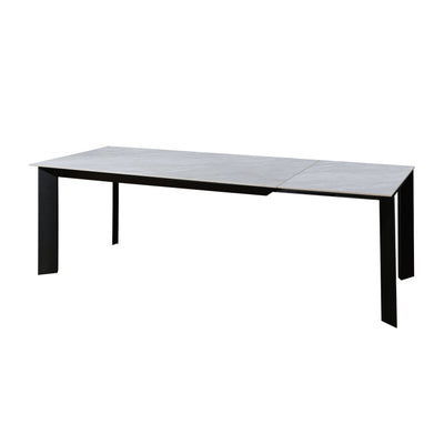 Scorpio GATE 160-220cm White Ceramic Marble Side Extending Dining Table