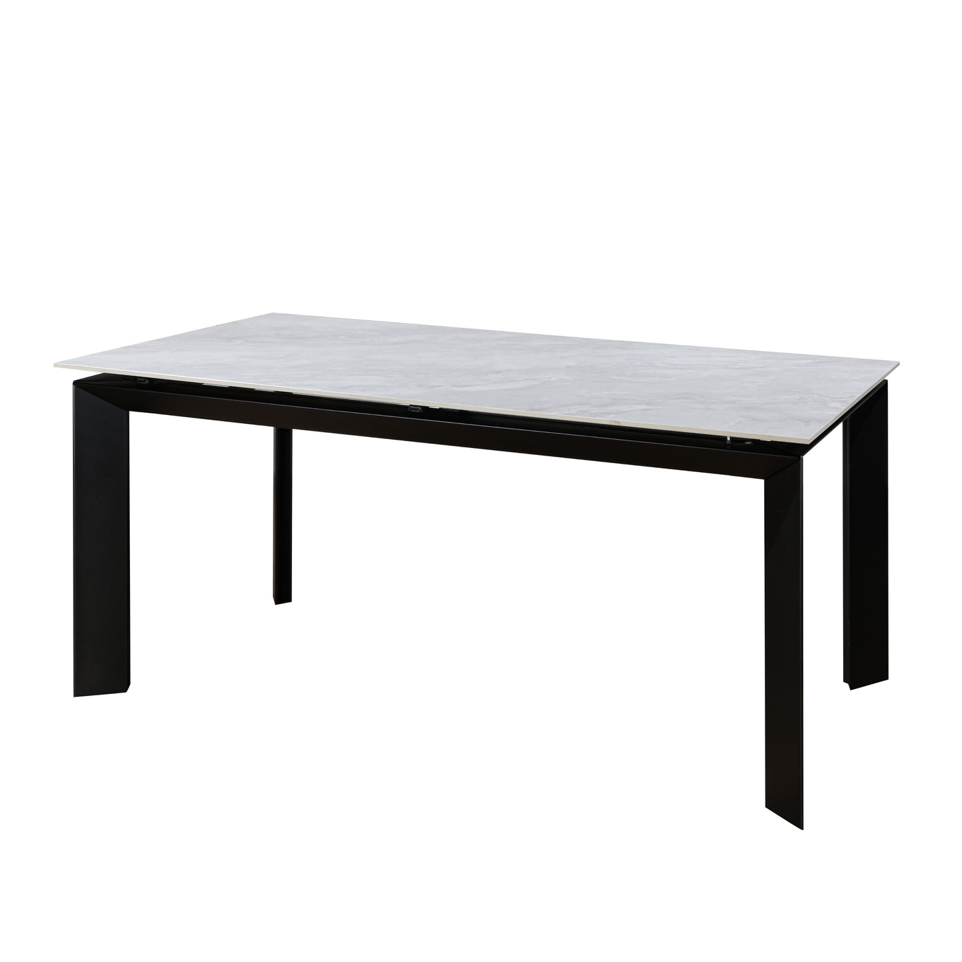 Scorpio GATE 160-220cm White Ceramic Marble Side Extending Dining Table