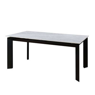Scorpio GATE 160-220cm White Ceramic Marble Side Extending Dining Table