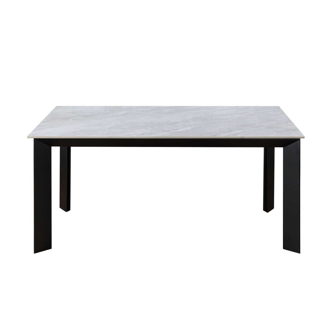 Scorpio GATE 160-220cm White Ceramic Marble Side Extending Dining Table