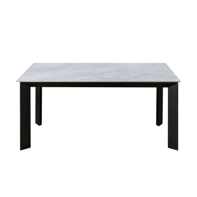 Scorpio GATE 160-220cm White Ceramic Marble Side Extending Dining Table