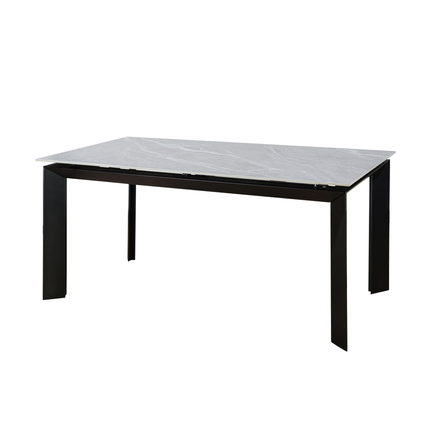 Scorpio GATE 160-220cm Grey Matt Ceramic Marble Side Extending Dining Table