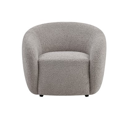 The Boucle Premium 1 Seater Armchair Accent Chair Ivory or Grey Boucle Fabric