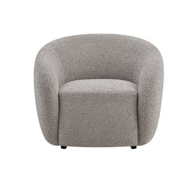 The Boucle Premium 1 Seater Armchair Accent Chair Ivory or Grey Boucle Fabric