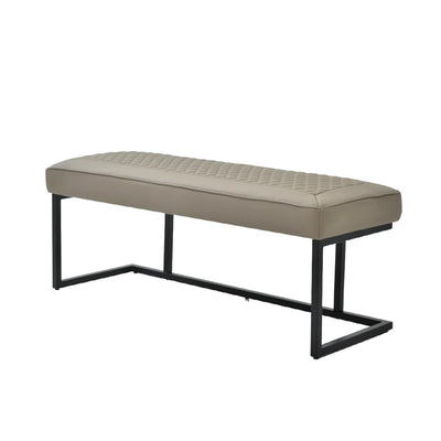 Nova Corner Leather Sand Taupe Bench Set - Left Hand Facing